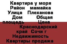 Квартира у моря › Район ­ мамайка › Улица ­ Плеханова › Дом ­ 12 › Общая площадь ­ 18 › Цена ­ 1 700 000 - Краснодарский край, Сочи г. Недвижимость » Квартиры продажа   